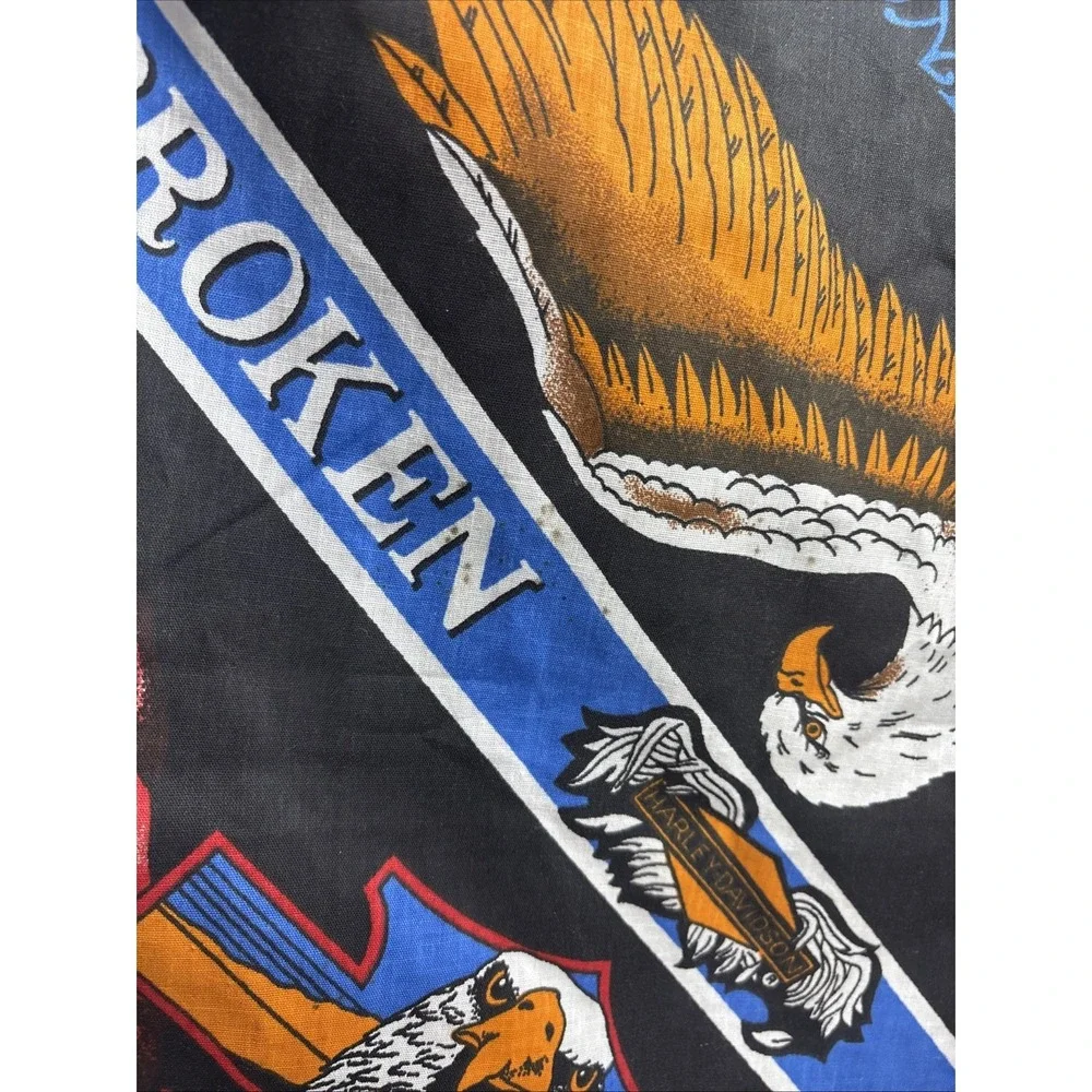 Official Harley Davidson Eagle Handkerchief Scarf Bandana Break Away Broken Wing